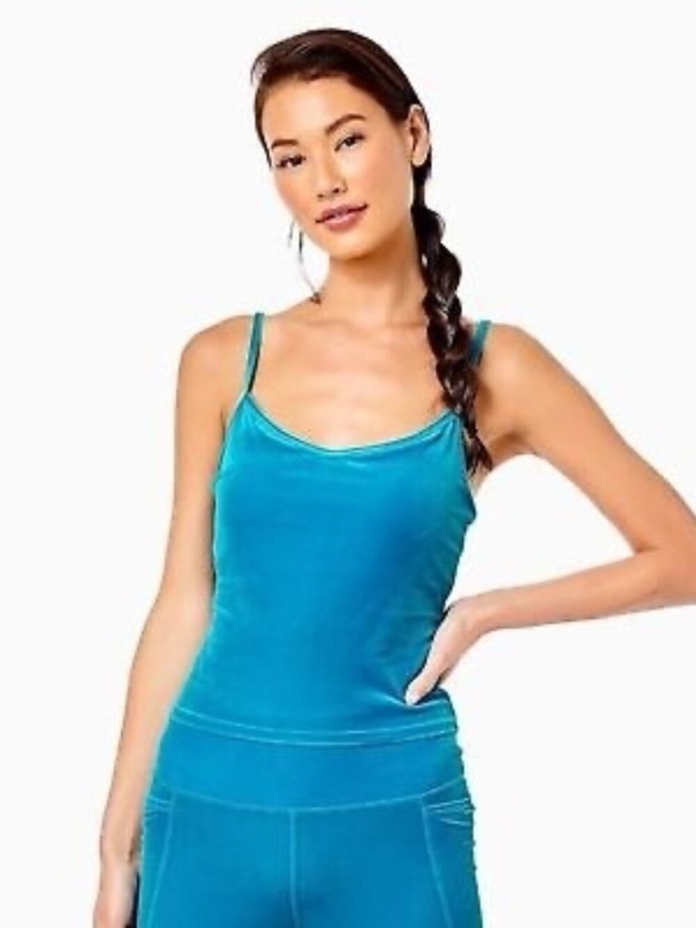 LILLY PULITZER Cassis Teal Bay UPF 50+ Bra Top Size XS NEW